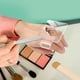 thumbnail image 5 of FELTECHELECTR Paleta de mezcla de maquillaje, bandeja de mano transparente con bolsa de almacenamiento para espátula para amantes y profesionales del maquillaje., 5 of 6