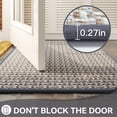 thumbnail image 5 of QiCaiJia Door Mat 17"x30", Gray Dirt Resistant and Absorbent, Non-Slip Rubber Backing Floor Mats, Easy Clean Low-Profile Doormat for Entryway, Front Door, Inside Entrance, 5 of 9
