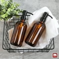 thumbnail image 3 of GM GMISUN Amber Glass Soap Dispenser, 17oz Brown Glass Bottle with Pump for Kitchen and Bathroom, 3 of 6
