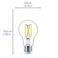 thumbnail image 3 of Philips Ultra Definition LED 60-Watt A19 Filament Light Bulb, Clear Daylight, Dimmable, E26 Medium Base (2-Pack), 3 of 10