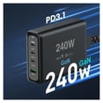 thumbnail image 3 of 240W USB C Wall Charger 4-Port PD 100W 200W PPS65W GaN2 Fast Charging Station Laptop Travel Adapter, 3 of 7