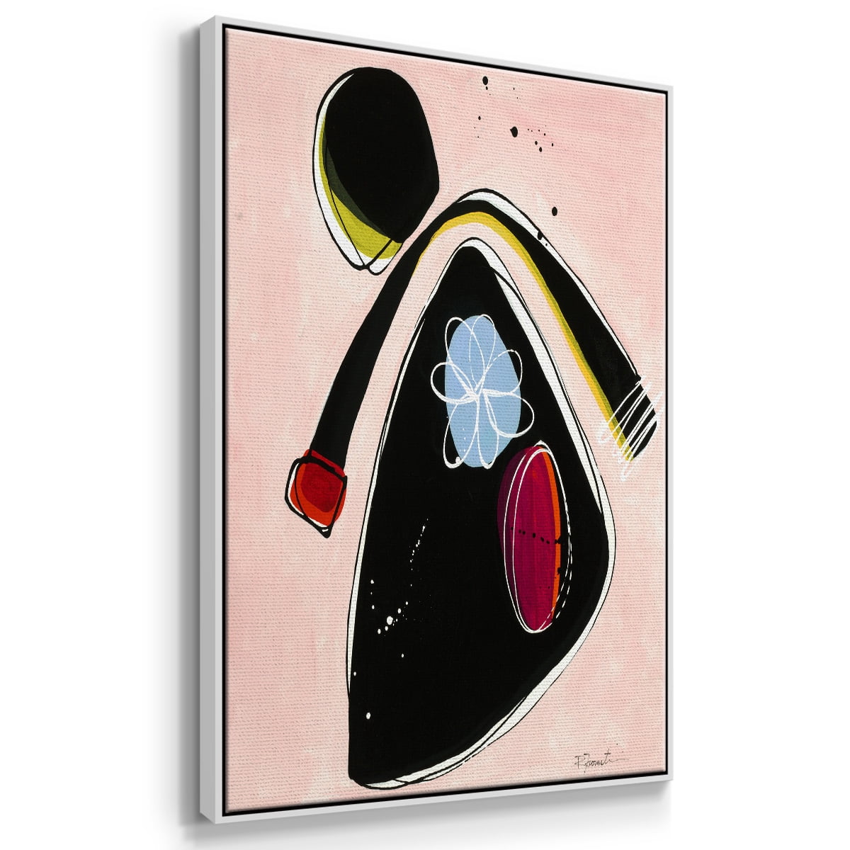 Wanna Play? II Framed Premium Gallery Wrapped Canvas - Ready to Hang - 25 x 37 - White Floating Frame