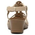 thumbnail image 6 of Wedge Sandal for Women Summer Casual Boho Sandals Elastic Ankle Strap Platform Sandal Shoes, 6 of 7