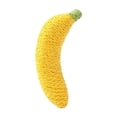thumbnail image 2 of Juguete masticable con forma de plátano y cuerda para gatos y perros pequeños, con chirriador, material tejido de fibra natural, diseño curvo, verde o amarillo, 17.5 cm., 2 of 7