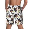 thumbnail image 4 of Uemuo Rottweiler Pattern Mens Swim Trunks Quick Dry Board Shorts with Mesh Lining, Stretch Beach Shorts Quick Dry No-Chafing Board Shorts-XX-Large, 4 of 9