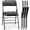 4, variant on cyclone sound 2 Pack Folding Chairs with PU Padded Cushion and Back, Commercial Grade Metal Chairs with Comfortable PU Leather Cushion for Home and Office, for Indoor and Outdoor Events (2, Black-PU)
