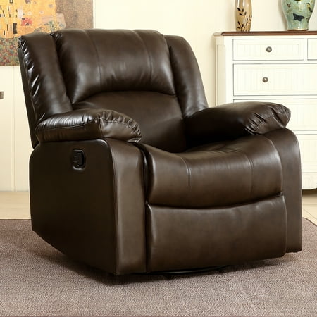 Belleze Faux Leather Rocker Swivel Glider iReclineri 