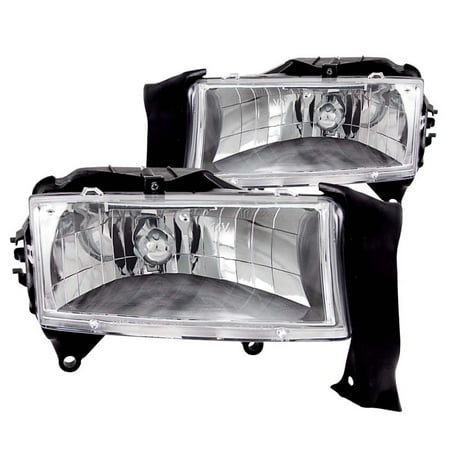 - ANZO USA 111021 98-03 DURANGO/97-04 DAKOTA HEADLIGHTS CRYSTAL CHROME