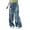Z05-Blue, variant on MUXiin Toddler Girl Pants 2t Solid Color Back To School Parachute Pants Loose Casual Demin Pants with Pockets Kids Clothes Girls