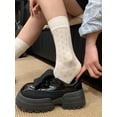 thumbnail image 1 of Xiao Hua 4 pares de calcetines de algodón para mujer, finos, suaves, cómodos, transpirables, de vestir, por encima del tobillo, para negocios, informales y deportivos (A13), 1 of 2