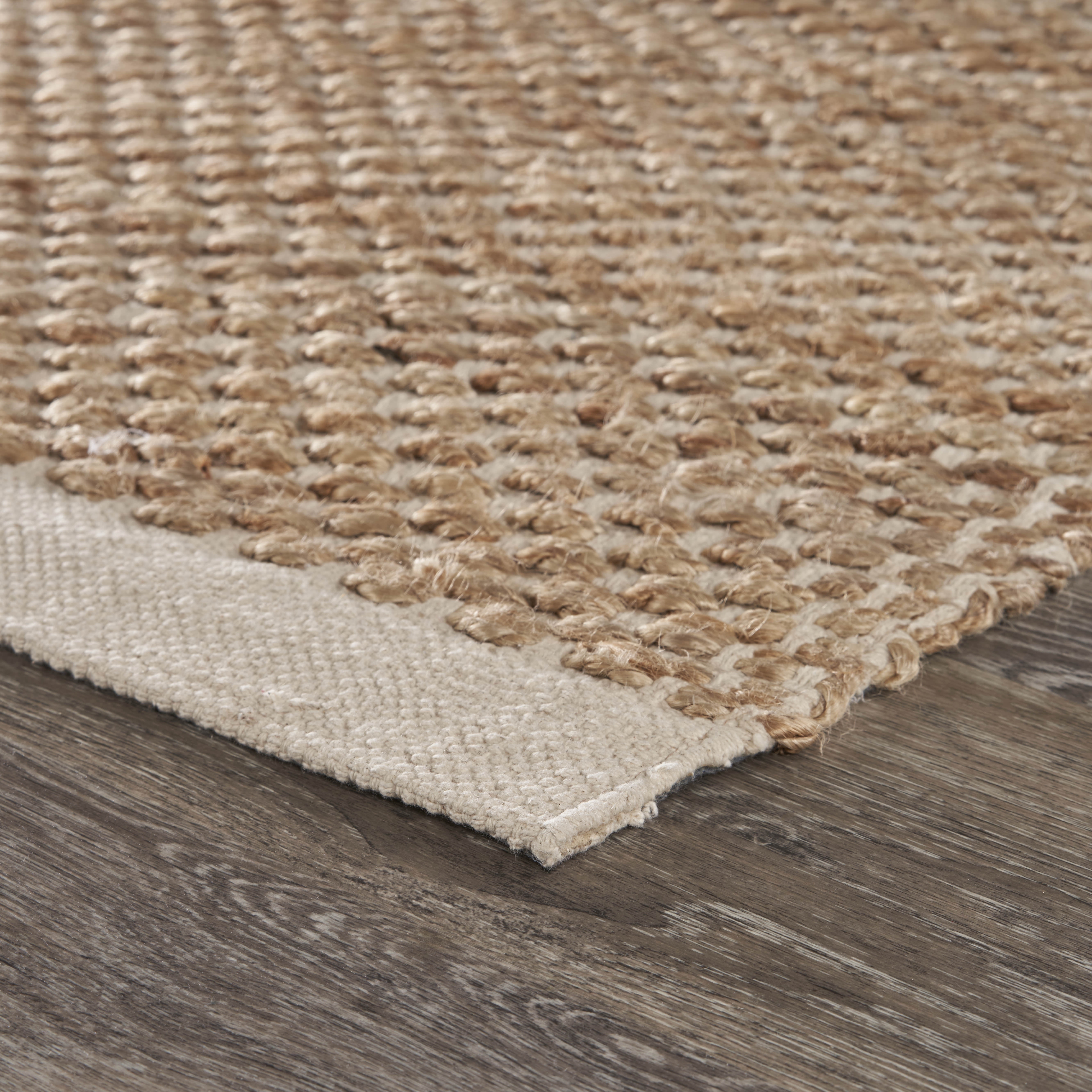 Lr Home Solid Print Bordered Hand-Made Area Rug, 8' x 5'