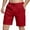 Red, variant on Mens Shorts Summer Solid Color Fashion Drawstring Loose Jogging Casual Gym Shorts Men Activewear,Red,S