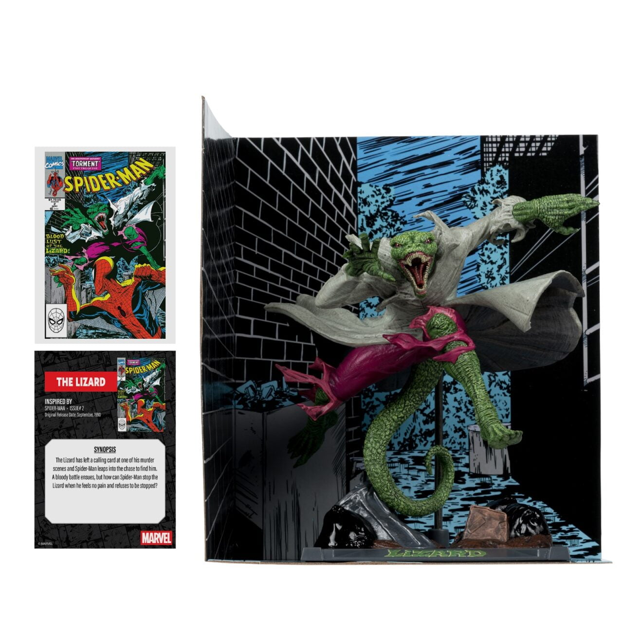 The Lizard 1:10th Scale Collectible with Scene (Marvel: SPIDER-MAN #2) - McFarlane Toys