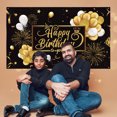 thumbnail image 4 of Birthday Banner Backdrop Decoration Large Black Gold Party Sign Poster Photo Booth for Men Women 30th 40th 50th 60th 70th 80th Party 70.8 x 45 inch, 4 of 7