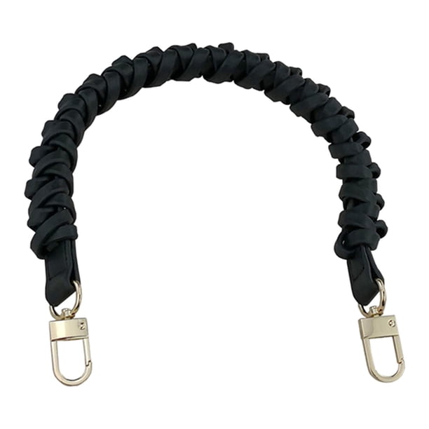 Correa de bolso Salvador de cuero PU para manualidades de bricolaje Negro