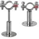 thumbnail image 1 of Juego de 2 soportes de tubo ajustables de acero inoxidable Screw32 con tornillos, soportes de tubería para montaje en techo, abrazaderas para tubos y varillas de 32 a 34 mm de diámetro., 1 of 4