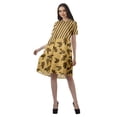 thumbnail image 4 of Moomaya Robe Tunique Imprimée Femme Ligne A Manches Courtes Décontractée Robe Droite, 4 of 4