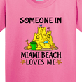 thumbnail image 4 of Inktastic Someone in Miami Beach Loves Me Youth T-Shirt, 4 of 5