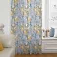 thumbnail image 6 of Lemon Tree Birds Sheer Curtains 72 Inches Long, Green Botanical Blue Floral Light Filering Curtains, Breathable Simi Curtain Privacy Drapes for Living Room Bedroom Lightweight Window Treatment, 6 of 9