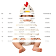 thumbnail image 4 of Halloween Costumes for Boys Chicken Halloween Costume Girl Boy Hooded Romper Jumpsuit Bodysuit Cartoon Chick Costumes White, Size: 12-18 Months, 4 of 10