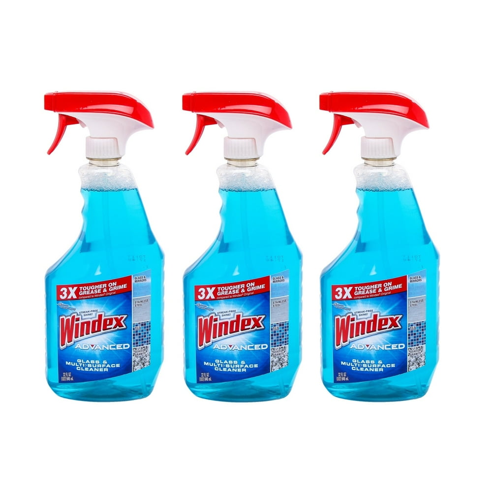 Windex Advanced Glass & Multi Surface Cleaner, 32 fl. oz. (3 Pack
