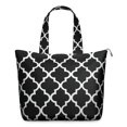 thumbnail image 1 of Retro Plaid Pattern Weekender Bag Vintage Travel Tote with Rustic Checkered Print, Moroccan Geometric Aesthetic, Carry-On Duffel for Women, 1 of 5