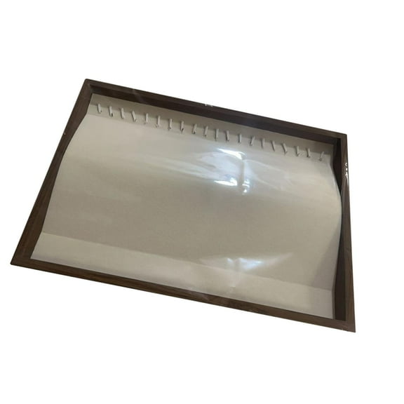 FVDPWYE Velvet Lined Wooden Jewelry Organizer Tray for Bedside Table, Sturdy, Versatile, Style E