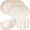 Beige, variant on Quatish 24 Piece Plates and Bowls Sets for 6, Unbreakable Dinnerware Sets, Plastic Dish Set for Camping, Dishwasher Microwave Safe, Outdoor Kitchen and Apartment Dinning RV Essentials, Black