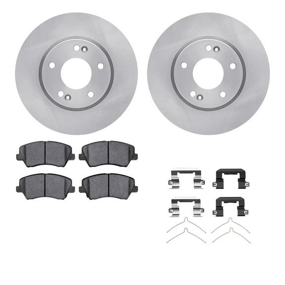 Dynamic Friction Company Front Brake Rotors with 5000 Advanced Brake Pads includes Hardware 6512-03340