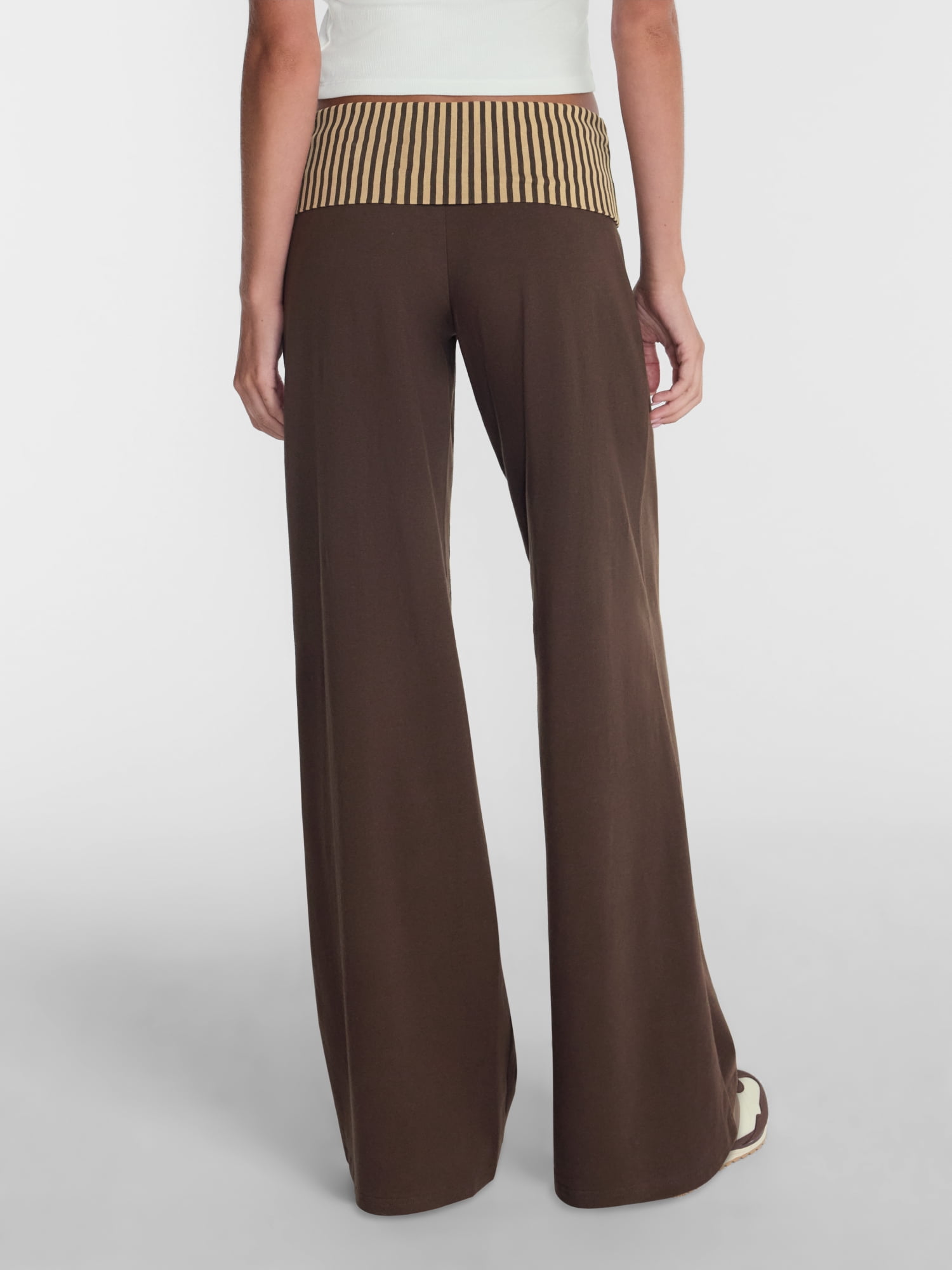 No Boundaries Foldover Wide Leg Pants, 31'' Inseam, Women's XXS-XXL