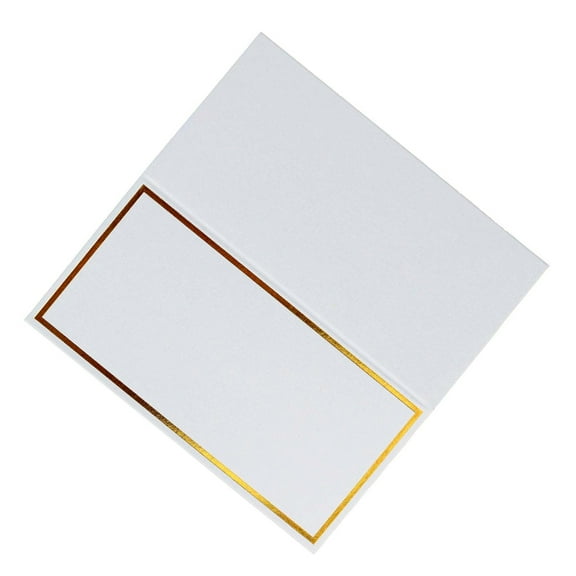 MLINS 20pcs White Paper Place Cards Table Name Cards for Wedding Party Seat 3.5x2.0 Inches
