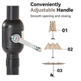 thumbnail image 5 of ALAULM 14FT Patio Umbrellas with Cross Base, Outdoor Double-Sided Umbrella Large Rectangle Table Market Umbrella with Crank Handle & Ribs, for Pool Lawn Garden Beige, 5 of 9