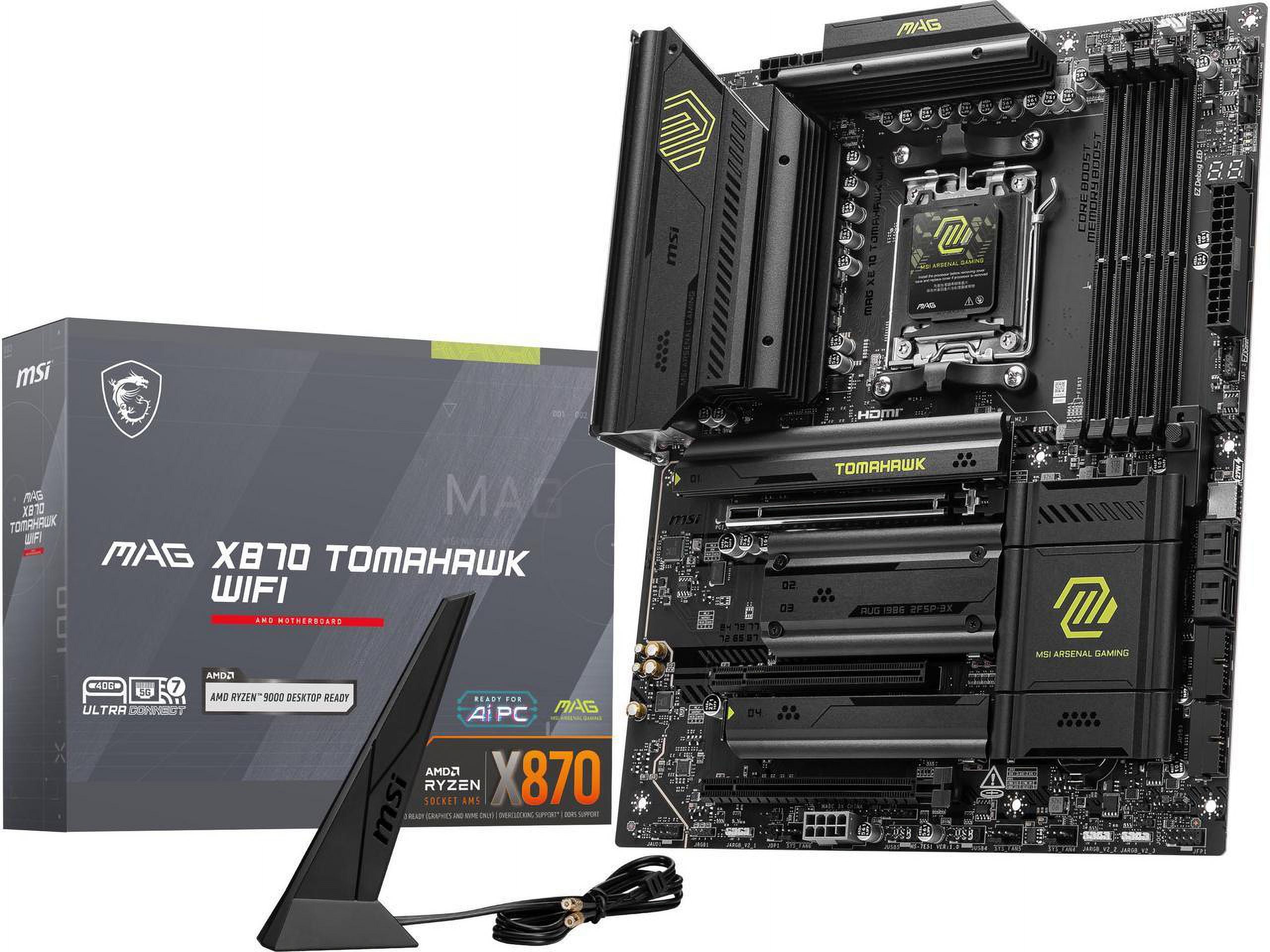 MSI MAG X870 TOMAHAWK WIFI Gaming Desktop Motherboard - AMD X870 Chipset - Socket AM5 - ATX (magx870tomahawkwifi)