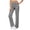 Black 03, variant on Black White Striped Pants for Women, Fold Over Elastic Waist Long Trousers, Straight Leg Casual Stretch with No Pockets