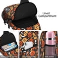 thumbnail image 4 of Sling Backpack,Halloween Pumpkins Bats and Spider Webs Sling Bag with Water Bottle Holder,Waterproof Sling Bag for Men/Women with Headphone Jack for Hiking,Travel, 4 of 6