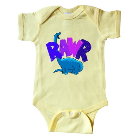

Inktastic Lil Blue Bronto Rawr!! Gift Baby Boy or Baby Girl Bodysuit