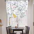thumbnail image 3 of Spring Flowers Balloon Curtains 63 Inch Length for Living Room/Bedroom, Blue Pink Floral Leaves Pastoral Botanical Rod Pocket Privacy Door Curtains Decorative Tie Up Shade for Window 52"x63", 3 of 8