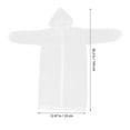 thumbnail image 2 of Hemoton 2-Pack Reusable Rain Ponchos for Adults, Portable EVA Raincoats with Hood, Transparent, Ideal for Outdoor Activities, 2 of 8