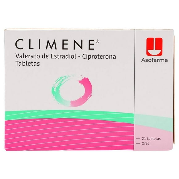 Climene Ciproterona 1 mg, Estradiol 2 mg con 21 Grageas
