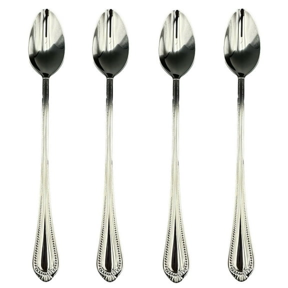 Mikasa Regent Bead 18/10 Stainless Steel Iced Beverage Spoon (Set of Four)