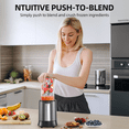 thumbnail image 4 of Smoothie Blender, 1300W Personal Blender para Batidos, Licuados y Extracciones de Nutrientes con 2 Pzas de Botellas Portátiles Blender de 27oz sin BPA para Llevar, 4 of 8