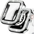 thumbnail image 1 of LEIXIUER for Apple Watch case 41mm with Tempered Glass Screen Protector for iwatch Series 7, Bling Crystal Diamond Rhinestone Bumper Full Cover Protective Case Women Girls 41mm, 1 of 6