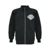 Large Men's Track Jacket Bar & Shield Black Zip Warm Up (L) 30296616