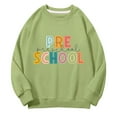 thumbnail image 6 of Mercatoo Girls Preppy Pullover Tops Oversized Back to School Fifth Grade First Preschool Sweatshirts Kids Crew Neck Sweater, 6 of 6