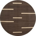 thumbnail image 1 of Ahgly Company Machine Washable Indoor Round Contemporary Brown Area Rugs, 3' Round, 1 of 7