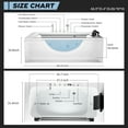 thumbnail image 6 of 67”Alcove Whirlpool Bathtub Hydromassage Acrylic Rectangular Freestanding Whirlpool Tub,Therapy Soaking Tub with Double Pillow Chromatherapy Jets Tub,White, 6 of 7