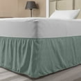 thumbnail image 1 of Abstract Bed Skirt, Illustration of Hand Drawn Like Concentric Triangles with Curved Corners, Elastic Bedskirt Dust Ruffle Wrap Around for Bedding Decor, 4 Sizes, Dark Sea Green, by Ambesonne, 1 of 2