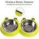 thumbnail image 2 of 2026 Double Cat Bowl Stainless Steel Dog Bowl,pet Bowls With Silicone Mat, 2 of 3