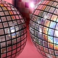 thumbnail image 2 of Globo de aluminio de color 22 pulgadas 4D tridimensional bola de papel de aluminio degradado de color globo de discoteca decoración de fiesta de cumpleaños redondo, 2 of 4