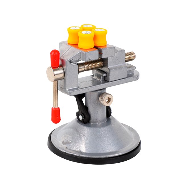 Mini Suction Vise Clamp Bench Clamp Universal Table Vise Vacuum Base 360 Degrees Swiveling for DIY Sculpture Craft Carving